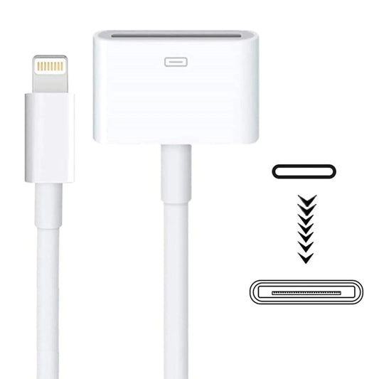 sharllen Lightning to 30 Pin Adapter MFi Certified 8 Pin Male to 30 Pin Female Charge & Sync Cable Adapter Converter with iPhone Charger Cable Compatible iPhone 12 11 X 8 7 6P 5S /iPad/iPod (White)